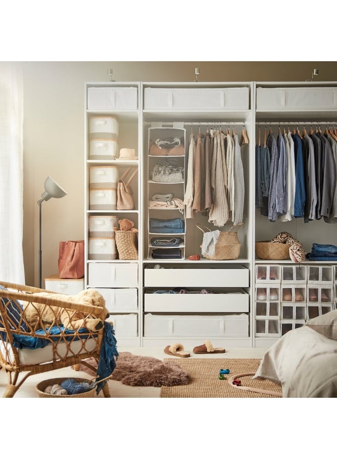 Storage with 6 compartments, white, 35x45x125 cm - Image 3